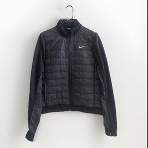 Nike Women's Therma Synthetic Full Zip Running Jacket Black - Size Small